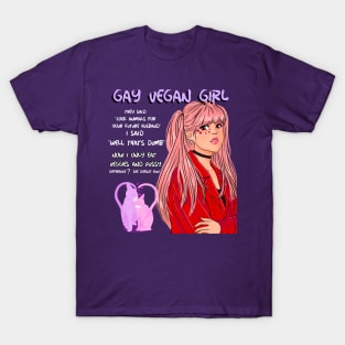 Lesbian Vegan Punk Hipster Girl T-Shirt